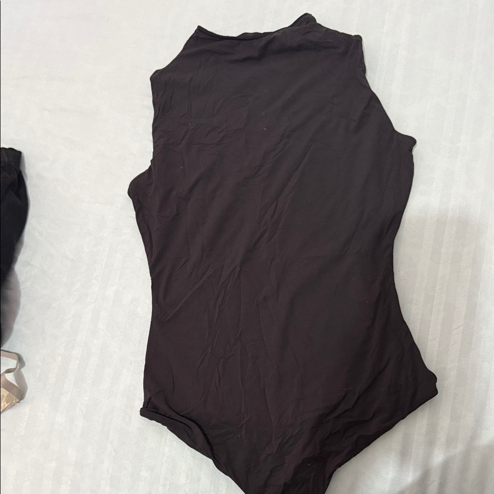 SKIMS Black Sleeveless Bodysuit